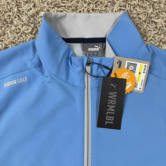 Puma Men’s Monterey Wind Golf Jacket Blue, Size Medium (New) - Picture 5 of 16